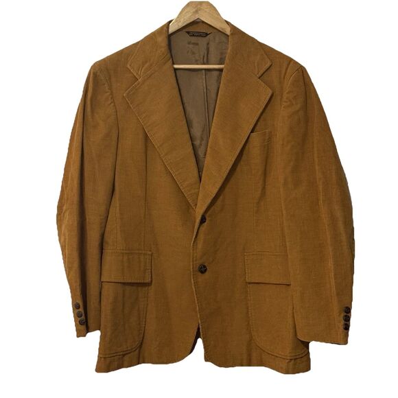 Vintage 70s Levi's Panatela Sport Coat Mens 42R Brown Corduroy Western Blazer - Picture 1 of 11